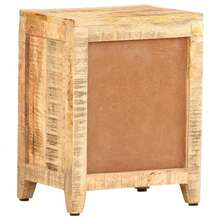 vidaXL Bedside Cabinet Brown Solid Mango Wood Bedside Cabinet Rectangular Rustic Durable Wooden Bedside Cabinet Nightstand Rustic Bedside Table Mango Wood Furniture - Brown - View 6