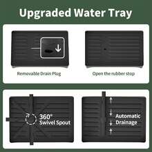 1 Set Black & White Sink Dish Drying Rack - Removable, Large Capacity, With Draining Board And Cutlery Holder - Multicolor - View 5