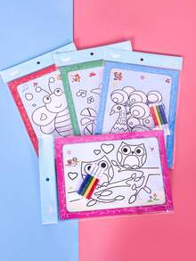 5 peças/10 peças/15 peças Livro de Colorir em Aquarela, Técnica de Pintura em Aquarela DIY, Pintura de Grafite Educacional, Adequado para Estudantes, Escolas, Volta às Aulas, Professores, Presentes de Festa de Aniversário