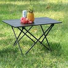 1pc Outdoor Folding Table, Anti-Corrosive, Minimalist Design, Portable Picnic Table With Sturdy Legs And Foldable Structure, Suitable For Camping, Picnics, And Barbecues