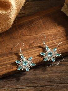 1 pereche cercei cadou cu accesorii de bijuterii în stil boem, cu design creativ la modă cu fulgi de zăpadă, potriviți pentru purtarea zilnică și festivă a femeilor