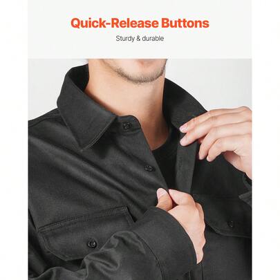 Flame-Resistant Welding Jacket - M Size, 7oz. FR Cotton Welding Jacket, Machine Washable Heat-Resistant Jacket With Collar, Adjustable Cuffs & 2 Pockets, Meet ATPV 9.2 Cal/Cm² Arc Rating