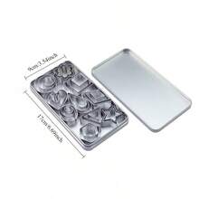 30pcs Mini Cookie Cutter Set - Stainless Steel Shapes Include Heart, Star, Round, Square, Hexagon, Oval, Diamond - Perfect For Baking, Crafts And Kids Fun Gifts