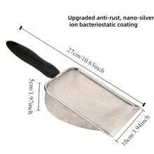 Stainless Steel Cat Litter Shovel Small Hole Bentonite Mineral Sand Rutin Chicken Shovel Filter Shovel Pet Supplies