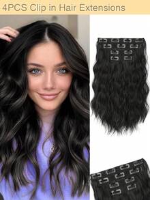 Curly Hair Extensions, 4PCS 12 Inch Clip In Hair Extensions Lace Weft Short Curly Clip Ins Invisible Natural Soft Hairpieces For Women - Multicolor - View 15