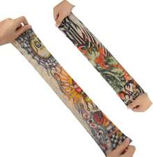 6 Pcs Tattoo Compression Sleeve, Arm Sleeves Covers, Temporary Tattoo & Sunscreen Sleeves