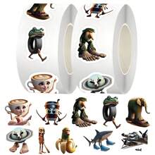 500PCS Shanhaijing Roll Stickers, Suitable For Notebooks, Mobile Phone Cases, Stationery, Toys, Water Cups, Personalized Decorations, And Can Also Be Used As Back-To-School Season, Birthday Gifts, Valentine's Day, Halloween, Christmas Gift Packaging Decorations School Supplies, Back To School