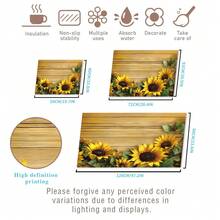 1 件木纹炉灶盖垫，“爱与家”文字，耐热防滑防刮易于清洁，适用于炉灶、洗碗机、洗衣机、烘干机、电磁炉和熨烫垫，玻璃陶瓷炉灶保护垫，耐热防刮防滑炉灶盖，桌面装饰，咖啡垫，咖啡机垫，门垫，浴室防滑垫，碗碟干燥垫，厨房装饰，房间装饰，向日葵，完美的礼物 - 木紋 - 查看 9