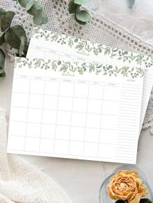 Cuaderno planificador mensual sin fecha, calendario semanal en blanco, 11.4" X 14.7", adecuado como regalo para hombres y mujeres, para la organización del hogar y la oficina - Verde - Ver 3