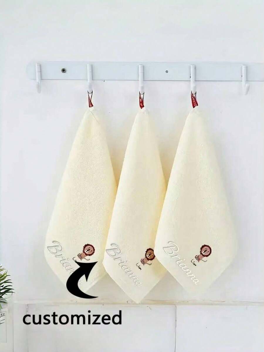 1 pezzo Fazzoletto quadrato piccolo da 32 fili, 25*25cm, ricamo a cartone animato, colore unito con gancio, per asilo nido, bambini, multifunzionale, elegante, di alta qualità, colorato, personalizzato, regalo ideale per lui, regalo ideale per lei, ragazzo, papà, ragazza, mamma, amici, sala da tè, casa, giardino, ufficio, per San Valentino, per la Festa della Mamma, per compleanni, per la Festa del Papà, per laurea, per matrimoni, per inaugurazione casa, decorazione natalizia, asciugamani da doccia per salone di bellezza, hotel, sport, articoli per la casa, asciugamani, cura della pelle, decorazione per la casa - Multicolore - Visualizzare 1