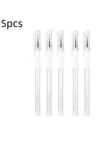 2 pezzi/3 pezzi/4 pezzi/5 pezzi/6 pezzi Penna segnatratto per microblading delle sopracciglia bianche, penna segnatratto per la pelle, strumenti di mappatura per il posizionamento del trucco permanente per sopracciglia