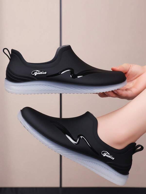 Fesd Ts Botas de lluvia de caña baja para mujer, zapatos de lluvia de bajo empeine, zapatos de goma antideslizantes para trabajo en la cocina, lavado de autos al aire libre, camping, pesca, zapatos impermeables para días lluviosos, playa, al aire libre, botas de lluvia de PVC plástico para el hogar, zapatos de trabajo, vacaciones en la playa, para todas las estaciones