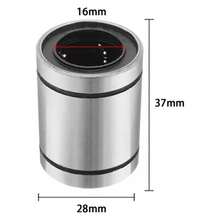 2 piezas de rodamientos de movimiento lineal de 1 pulgada LM16UU, ampliamente utilizados en diversas maquinarias como la industria, electrodomésticos, movimiento lineal, maquinaria de construcción, equipos de automatización, piezas de automóviles, etc. - Plateado - Ver 2