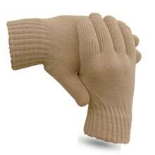 Women's Knitted Glove For Cold Winter Days - 淺米色 - 查看 4