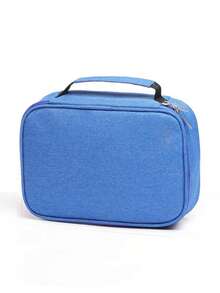 Estuche para lápices de gran capacidad de tela Oxford - Diseño creativo de tienda, organizador multicompartimento para bolígrafos, marcadores y cosméticos, bolsa de almacenamiento portátil para el escritorio, caja de lápices, almacenamiento de maquillaje - Multicolor - Ver 8