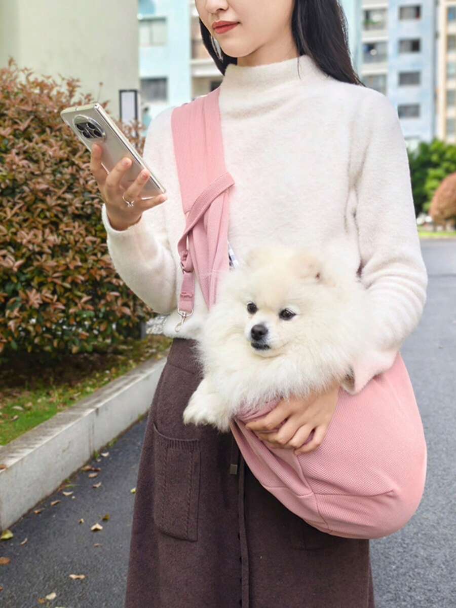 1 件大号帆布单肩斜挎宠物包，便携式手提狗猫包，舒适，旅行专用设计，适合小型犬、泰迪熊、猫咪。宠物猫咪包，便携式手提帆布包，适合猫咪、小型犬、泰迪熊，方便的单肩包和斜挎包 - 彩色 - 查看 1