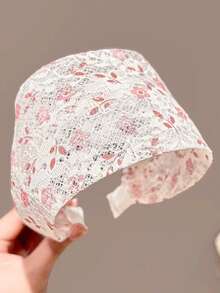 1/3 piezas Diadema de malla con bordado floral, estilo minimalista y dulce para adolescentes - transparente - Ver 11