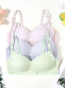 3 قطع ملابس داخلية مضفرة مريحة وبسيطة مناسبة للفتيات المراهقات من عمر 13 إلى 16 عام