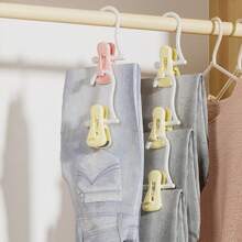 13pcs Small Storage Hanging Rack With Clips, Suitable For Socks, Wet And Dry Use, Can Be Hung Continuously To Save Space, Suitable For Dorm, Bedroom, Closet, Balcony, Room Decoration - Multicolor - View 2