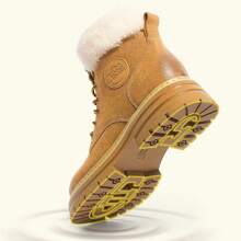 CAMEL CROWN Zapatos deportivos casuales para mujer, estilos de otoño e invierno con suelas gruesas, botas amarillas cómodas, botas casuales para exteriores