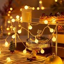 Caja de batería Luz de bola blanca pequeña Cadena de luces 1.5M10LED/3M20LED/6M40LED/10M80LED Luz de hada de burbuja Luz de hada blanca cálida Guirnalda de luz de hada Boda Cumpleaños Fiesta Navidad Exterior Camping Decoración de ambiente