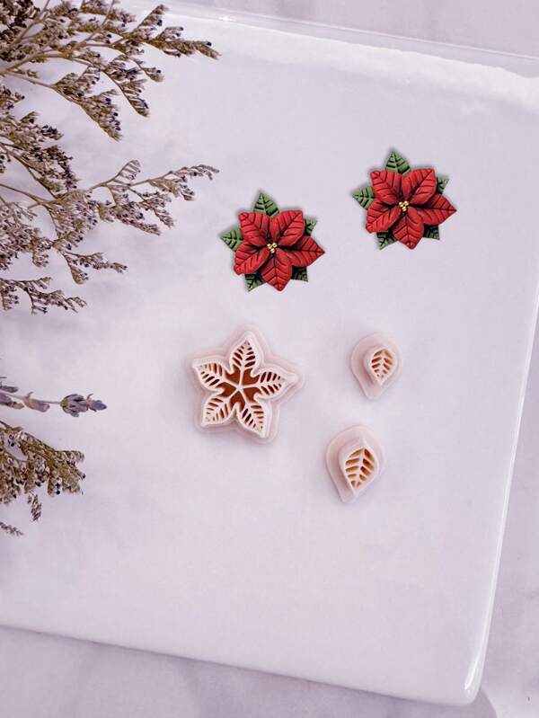 3pcs Leaf Boho Polymer Clay Cutters | Art Deco Clay Earring Cutters | Minimalism Clay Cutters | Jewelry Making Kits | Embossing Detailed Clay Cutters | Clay Earring Cutters