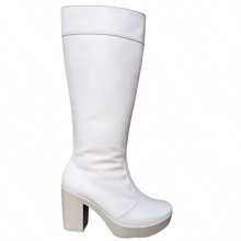 Botas Blancas Para Mujer Lila Lombardo Con Plataforma. - Blanco - Ver 2