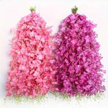 30/50pcs Artificial Wisteria Silk Flower Hanger Wedding Party Home Decoration Green Wall Garden Ceiling Flower Decoration, 1.64-Foot Artificial Flower Rope, Silk Wisteria Flower Wreath, Perfect Wedding Hanging Decoration, Suitable For Parties, Birthdays, Families, Valentine's Day, Gifts Graduation