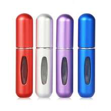 Portable Perfume Atomizer - Refillable Travel Perfume Bottle 5ml Spray Bottle - Refillable Mini Perfume Bottle - Refillable Leakproof Travel Perfume Atomizer - Bottom Direct Filling Perfume Dispenser Self-Pump Spray Bottle Aluminum Push-To-Drink Perfume Bottle - Multicolor - View 9