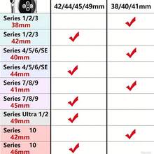 1 件不锈钢纤细腰身 7 珠表带，适用于 Ultra 和 Series 10/9/8/7/6/5/4/3/2 - 米色 - 查看 4