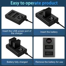 EDEKOY LP-E17 USB Dual Charger (LC-E17 Charger) Compatible With Canon LP-E17/LP-E17C Batteries, Also Suitable For Canon EOS M3 M5 M6 Mark II 77D 200D 750D 760D 800D 9000D KISS X8i Rebel T6i T6i 6s T7i T8i SL2 SL3 BG-E18 And Other Digital Camera Batteries - Black USB-typeC - View 8