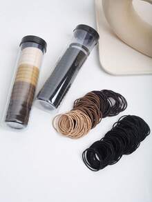 100 Stücke Minimalistische, hochelastische Haargummis in einfarbiger Ausführung, vielseitig einsetzbar für den täglichen Gebrauch, Lässig, Partys, Pendeln, Urlaub, Pferdeschwanz, Dutt, Gesichtsreinigung, Baden, Make-up, passend zu Outfits mit Haargummis, Haargummis, Haargummis, Haargummi, Haarseile, Haargummis, Fitnessstudio-Sport-Haarband