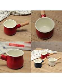 1个搪瓷奶锅，10厘米迷你黄油锅，陶瓷婴儿辅食锅，咖啡杯，可煮果酱，搪瓷迷你双嘴单柄奶锅，搪瓷黄油锅，单柄婴儿辅食锅，日式中药面膜锅，浓缩迷你奶锅，迷你搪瓷烘焙黄油锅，适用于煮果酱、咖啡、茶、牛奶