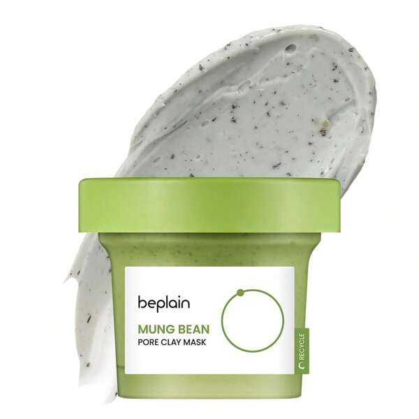 Beplan Mung Bean Pore Clay Facial Mask Skincare Product (4.2 Fluid Ounces/120ml) | Fragrance Free | Cleansing Facial Mask, Whitening Facial Care Product, Quick 3-Minute Gentle Cleaning, Exfoliation And Pore Tightening | Korean Skincare And Holiday Gifts Are Preferred.