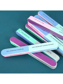 1pc Seven-Bread Edge File Seven-Step Nail Grinding Polishing Strip Multifunctional Nail File - Multicolor - View 2