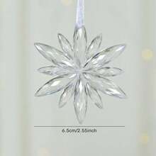 12pcs/6pcs/4pcs/3pcs/2pcs/-Christmas Tree Decoration Crystal Pendant Christmas Ornament - Hanging Acrylic Snowflake And Icicle Christmas Deer Pentagram Angel Ornament With Pendant Christmas Tree New Year's Party Decoration Supplies St. Patrick's Day Easter Valentine's Day Home Decor Christmas Decorations Room Decor Winter - Multicolor - View 12