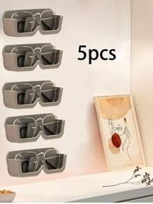 10pcs Eyeglasses Storage Box, Wall Mounted No Drilling Required, Bathroom Bedside Myopia Sunglasses Display Rack
