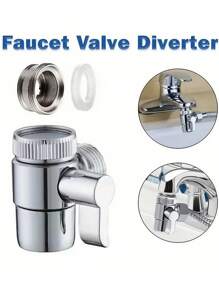 1/2 件式淋浴喷头分水阀三通，塑料和铝合金淋浴臂分水阀水龙头连接器，适用于马桶、坐浴盆和淋浴配件。