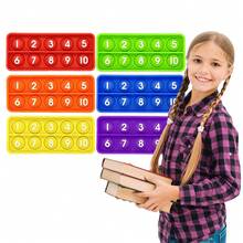 6 Peças Brinquedos de Bolha de Quadro Decimal, Manipulativo de Contagem para Ensino Fundamental, Brinquedo Educativo de Aprendizagem de Matemática, Presentes de Halloween, Natal e Aniversário para Crianças a Partir de 3 Anos