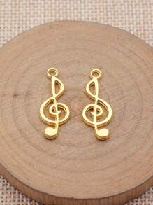 20 piezas de 26x10mm (1,02x0,39 pulgadas) Dijes de nota musical treble para bricolaje, dijes para mujer para hacer joyería