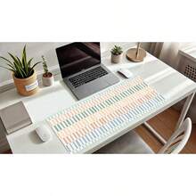 French KOKO Desk, Large Desk Pad Large Mouse Pad Cute Desk Accessories Home Office Essentials XL Desk Desk Pad Keyboard Mouse Desk Pads On Top Of Desks Computer Pink Floral Women Girls - Sọc màu - Xem 3