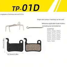 TOOPRE 半金属自行车盘式刹车片 - 黑色带铜纤维,兼容 M355 和 M446,高品质山地自行车刹车片,提供平稳的制动力,平稳的制动力 | 耐用刹车片 | 金属纤维片 - 彩色 - 查看 6