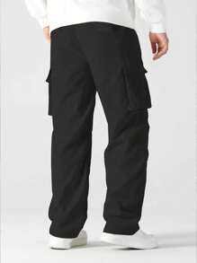 Men's Lightweight Casual Fashionable Versatile Pants, Outdoor Cargo Pants, Spring/Summer - Black - View 2