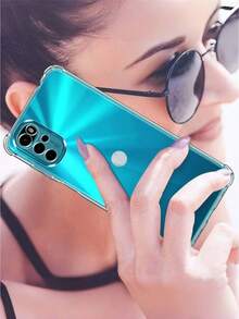 适用于 Moto G10/G20/G30/G41/G51 5G/G52/G82/G60/G62/G71 5G、G14/G24/G24 Power/G34/G53 5G/G73/G84 5G、Edge 50 Fusion、Edge 50 Pro 5G 的纯色 TPU 透明防震手机壳，采用柔软 TPU 边框加固边角，保护摄像头镜头，防水防摔防刮，是春季生日的理想礼物。 - 無色 - 查看 9