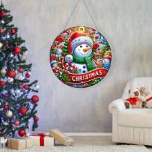 DIY钻石画挂饰，双面印刷，圣诞气氛，圣诞树，圣诞老人（单面钻石画） - 彩色 - 查看 11