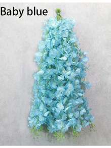 30/50pcs Artificial Wisteria Silk Flower Hanger Wedding Party Home Decoration Green Wall Garden Ceiling Flower Decoration, 1.64-Foot Artificial Flower Rope, Silk Wisteria Flower Wreath, Perfect Wedding Hanging Decoration, Suitable For Parties, Birthdays, Families, Valentine's Day, Gifts Graduation