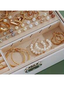 92 件女士时尚首饰套装，复古朋克风格耳环搭配耳钉和多元素项链，适合日常、度假、派对佩戴，精美节日礼物（无盒） - 彩色 - 查看 6