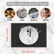 1 pieza/4 piezas/6 piezas Manteles individuales de lino con estampado de fantasmas, Halloween, regalo de Halloween, adecuado para mesa de comedor, decoración para todas las estaciones, manteles individuales lavables, decoración de habitación, manteles individuales, posavasos, manteles de mesa de cocina y comedor, decoración de fiesta interior y exterior, decoración del hogar, regalo ideal