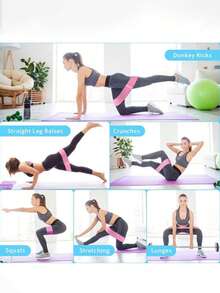 (Customized Embroidered Text) (Customized Embroidered Text) 1pc Dance Fitness Yoga Women's Deep Squatting Resistance Belt Home Hip Training Equipment Weight Loss Auxiliary Products Tension Belt Stretching Exercise Belt