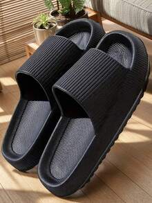 Neue minimalistische Paar-Hausschuhe, dicke Sohle EVA leicht rutschfeste Hausschuhe, bequeme Hausschuhe, geeignet für Zuhause, Badezimmer, rutschfest und abriebfest (empfehlen eine Nummer größer zu bestellen, da die Größe etwas klein ausfällt)
